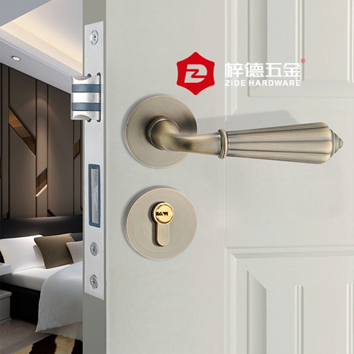 鋅合金分體磁吸靜音門鎖60825